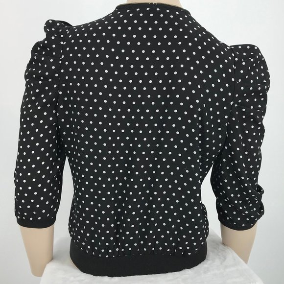 La Chappelle Zip up Blouse Size 7/8 - Picture 4 of 5